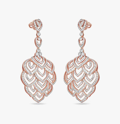 Diamond Yellow Gold 22kt Dangle Earring