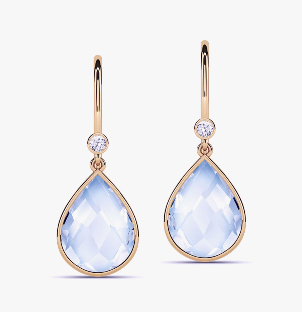 Diamond Yellow Gold 22kt Dangle Earring