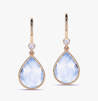 Diamond Yellow Gold 22kt Dangle Earring