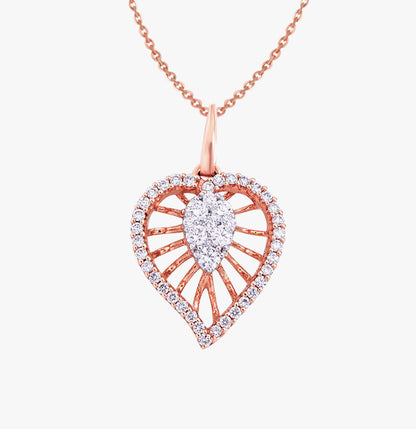Diamond Trinity Pendant Dangler Silver