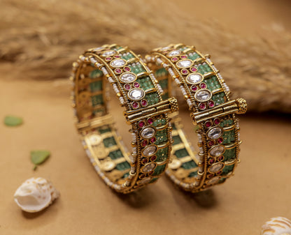 Brass kada Kundan